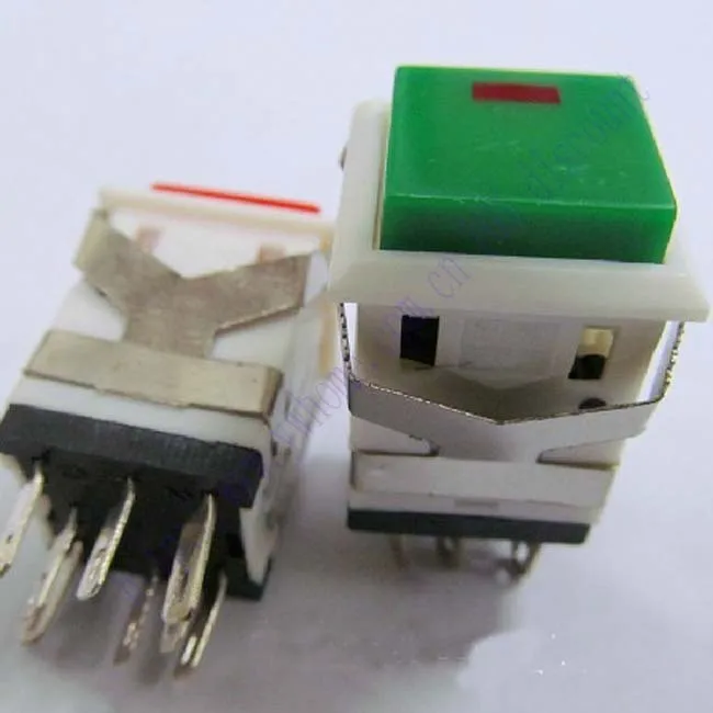 Новый 1 шт. кнопочный 3 в светодиодный светодиод 120 250 В DPDT фиксирующий