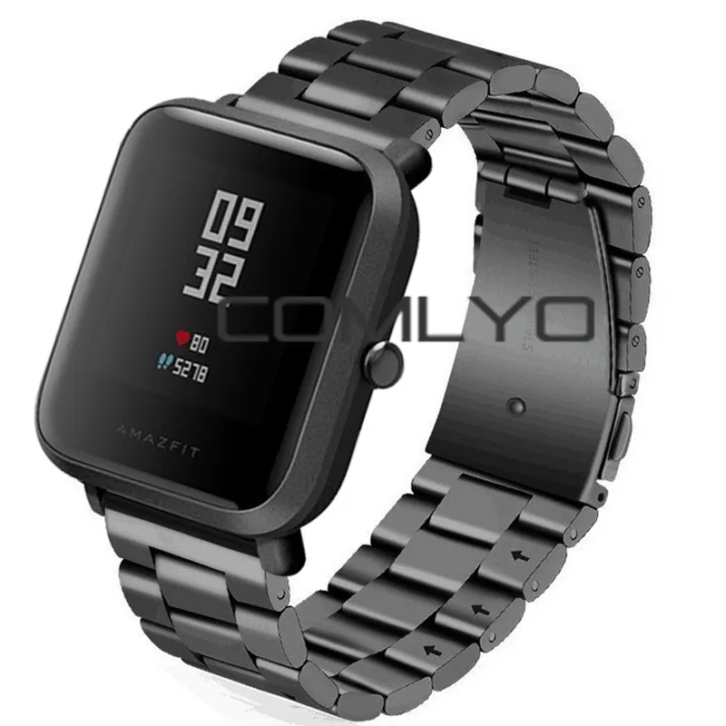 8В1 для оригинальных Xiaomi Huami Amazfit Bip Bit ремешок стальной ремешок Смарт-часы браслет сердечного ритма+ amazfit bit защита экрана