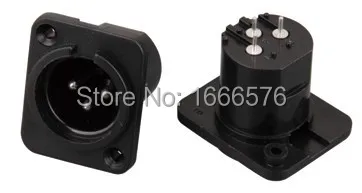 

wholesale 100 pcs XLR 3 pin Panel Mount Male Chassis Socket Connector-5231-1