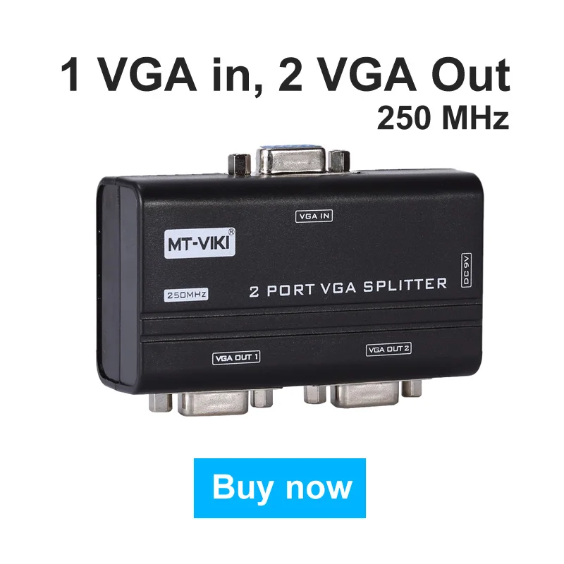 2 порта VGA сплиттер дистрибьютор 1 в из дисплей Дубликатор поделиться таким же