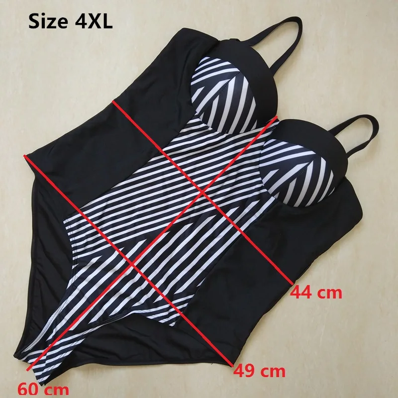 Bkning 4XL 5XL большой Размеры костюмы с лифом эффектом пуш ап купальники Для женщин