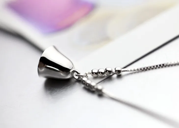 Ручной работы 925 стерлингового серебра нанизанные бусины колокольчик браслет, украшение, подарок для девочки сребрна брэнсолетка напульсник плата