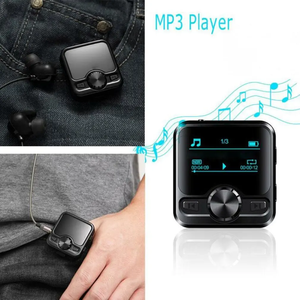 1,2 дюймовый Mp3 диктофон 8g/16g/32g портативный спортивный музыкальный плеер Диктофон аудио FM радио Поддержка электронной книги