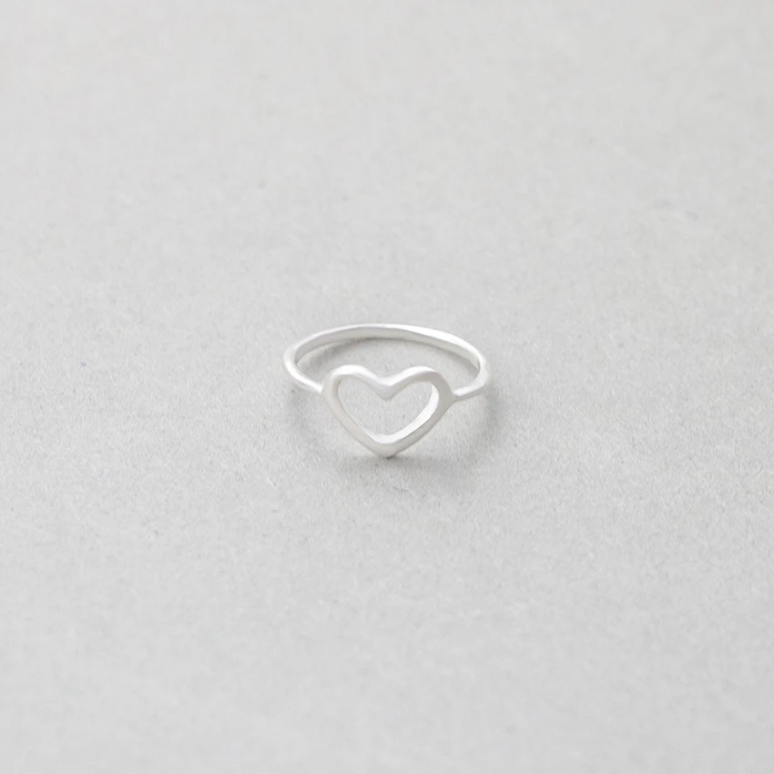 Оптовая продажа 10 штук минималистичные кольца в форме сердца для женщин