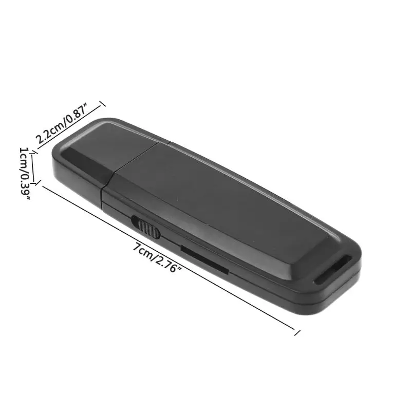 OOTDTY мини цифровой аудио диктофон ручка диктофон 8 ГБ USB флеш-накопитель u-диск черный цвет высокое качество