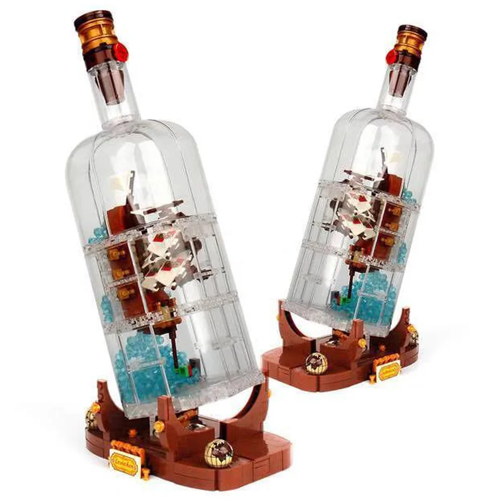 Корабельная лодка NewIDEAS в бутылке модель 2019 года конструкторы Playmobil из 1080 штук