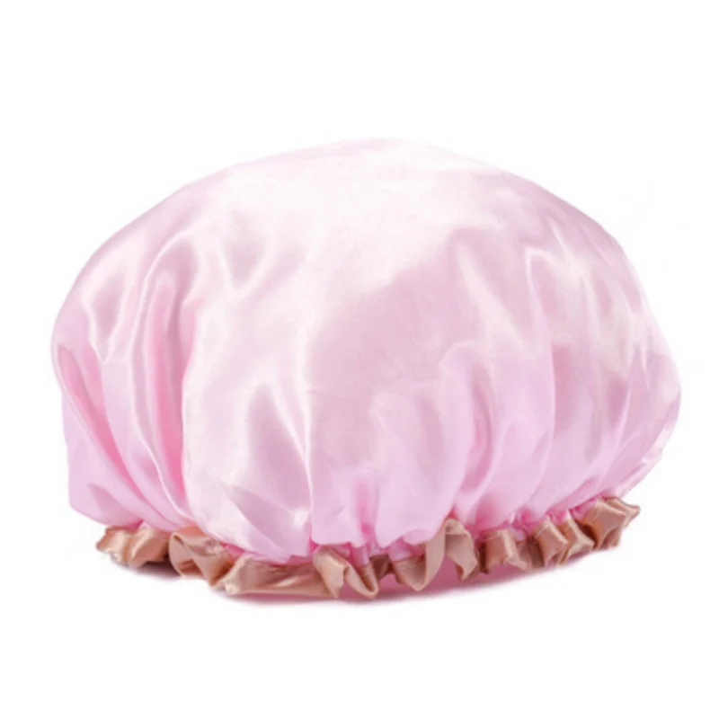 Girl pink Душ для купания, шапка для взрослых женщин, водонепроницаемое масло для кухни, защита от сигарет, длинные волосы, утолщенные, милый душ, душ для купания, шапка - Цвет: Girl pink