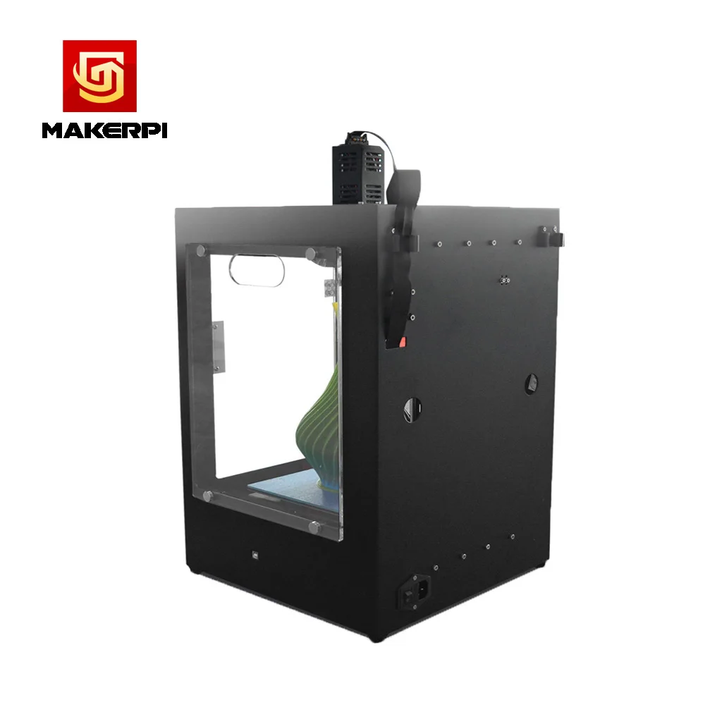 MakerPi двойной экструдер смешанных цветов 3D принтер с филаментом полностью