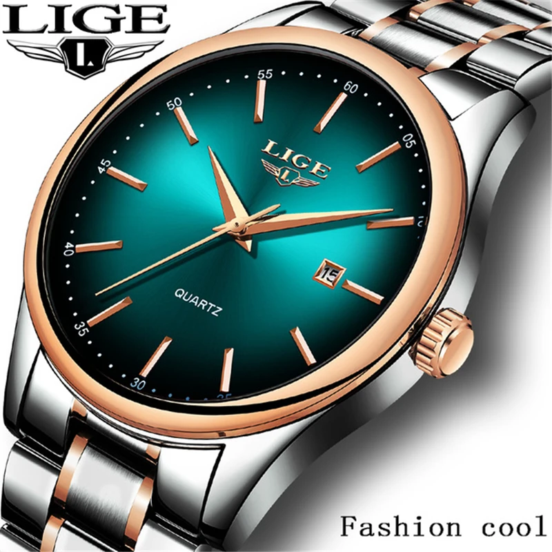 Relojes 2019 часы мужские LIGE модные спортивные кварцевые Топ бренд класса люкс Бизнес