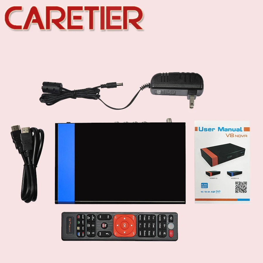 GTmedia V8 Nova синий DVB-S2 HD спутниковый ресивер Поддержка H.265 IPTV Ccam Newcamd powervu Biss встроенный WiFi телеприставка новая