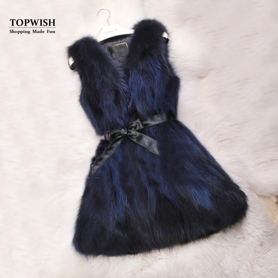 Новый Модный женский жилет из натурального Лисьего меха натуральный мех енота
