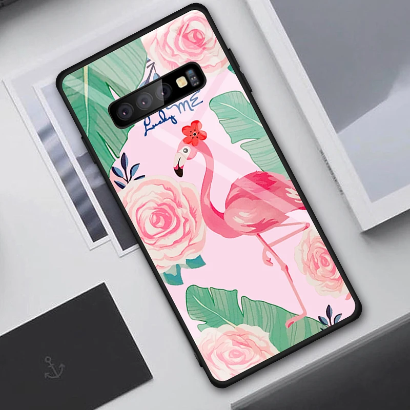 09 Чехол из закаленного стекла для samsung Galaxy S10 S9 S8 Plus S10e A7 Note 9 8 противоударный чехол градиентный чехол с изображением звезд - Цвет: 09