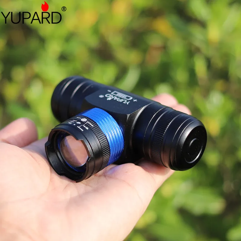 YUPARD XM-L T6 Zoomable Zoom IN/OUT Adjust Headlamp Headlight bicycle light multifunction 5modes outdoor camping fish 18650/AAA | Лампы и