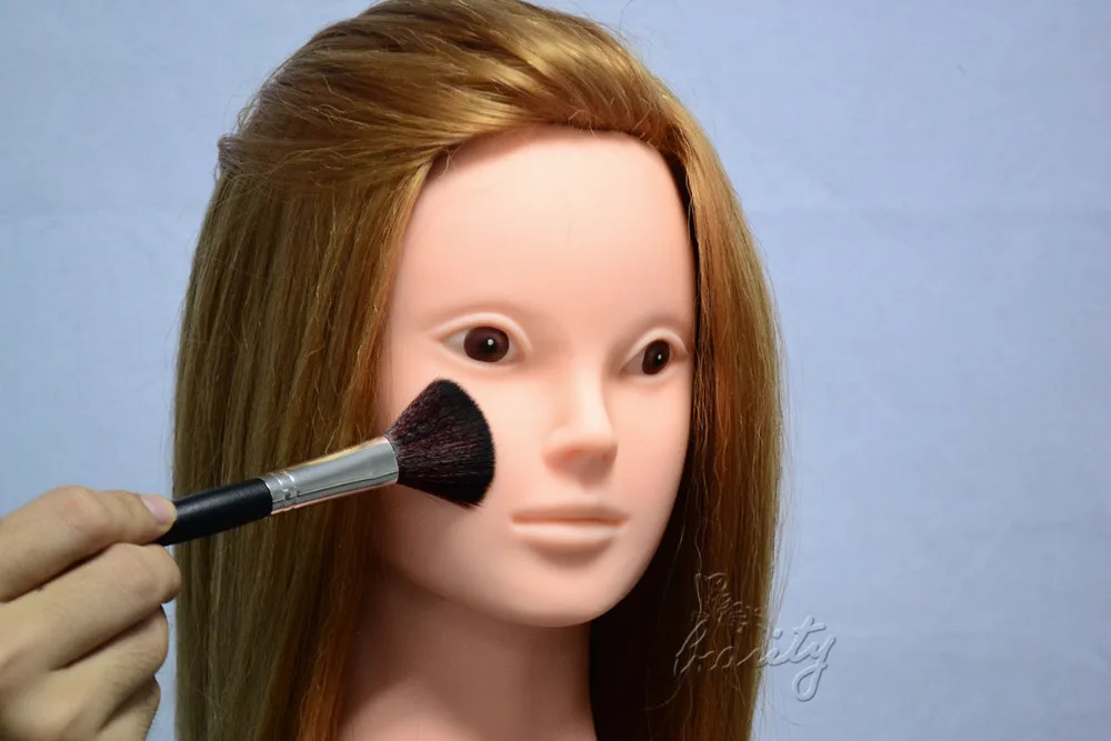 22 дюймов 80% настоящие волосы парикмахерских Учебные головы манекены и макияж