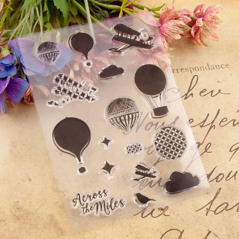 Air Balloon Seal Stamp With Cutting Dies Stencil Set DIY Scrapbooking Embossing Photo Album Decorative Paper Card Craft Art Hand | Дом и сад