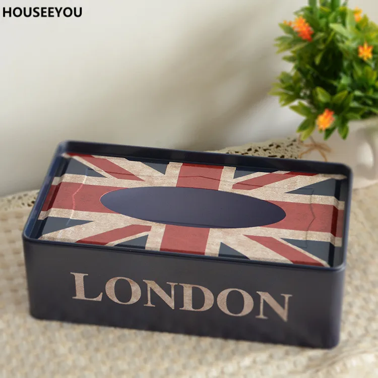 Металлические коробки для хранения бумажных полотенец и ящики салфеток тканевые