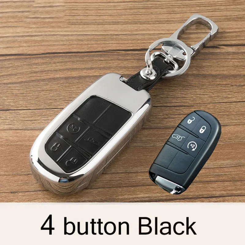 Чехол для автомобильного ключа из цинкового сплава и кожи чехол Jeep Grand Cherokee SRT