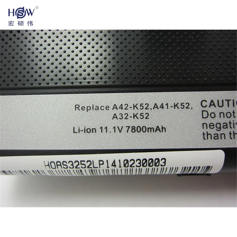HSW ноутбук Батарея для Asus A52 A52F A52J A52JB A52JK A52JR X1 K42 K42F A2B K42JB K42JK K42JR VX047X K42JV K52F|laptop