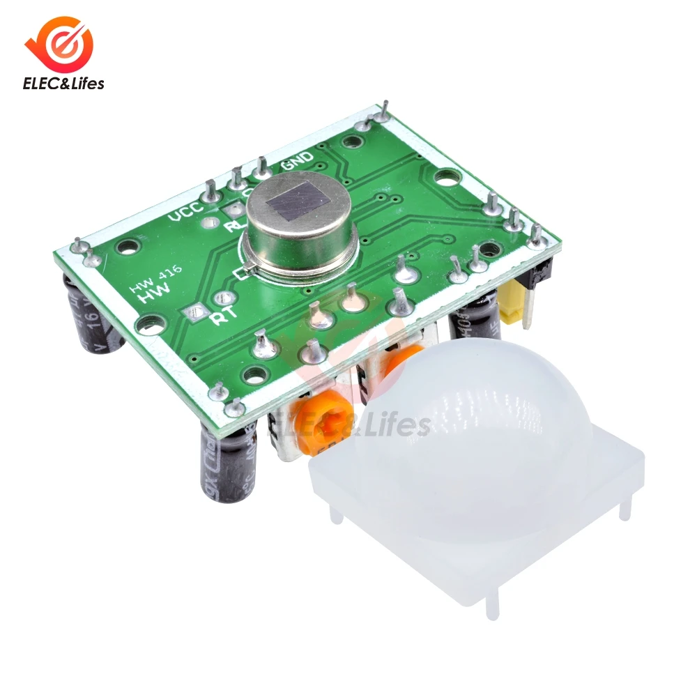 

Модуль детектора датчика движения SR501, пироэлектрический инфракрасный модуль с регулировкой HC-SR501, модуль датчика AM312