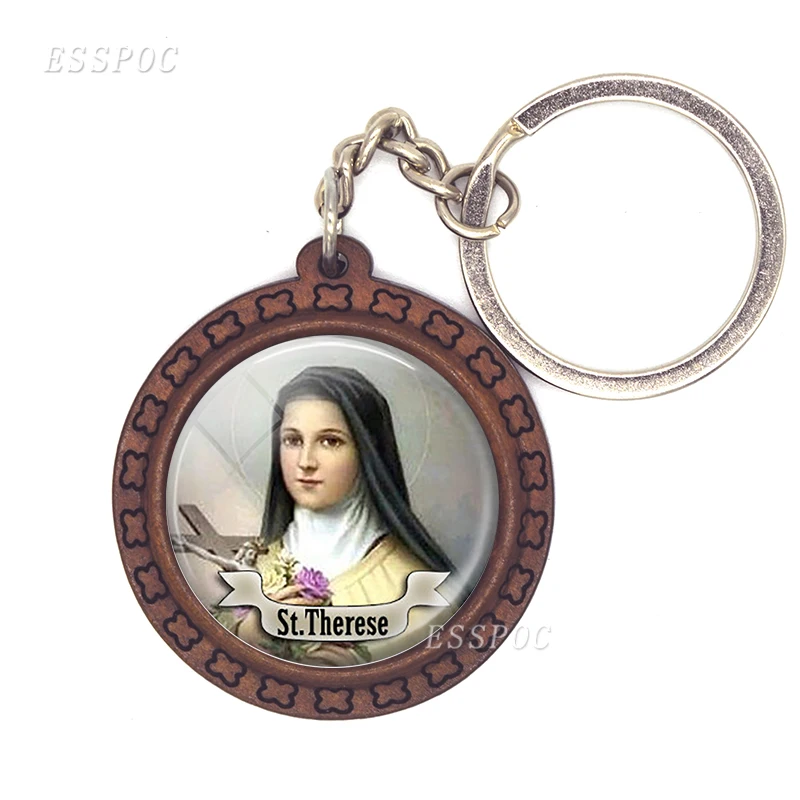 Christian Saint Jewelry St Michael стеклянный кабошон деревянный брелок модные шикарные кольца