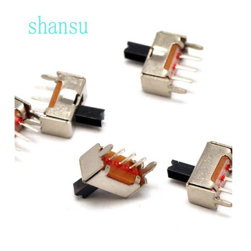 SS 12D07 тумблер 1P2T Band 2 3Pin с стентами SS12D07 ручка высокая = 3 мм/5 мм|Выключатели| |