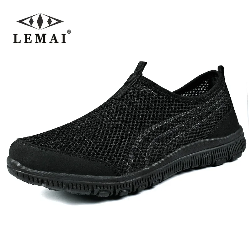 002 all black LEMAI/ г. Новая модная мужская повседневная обувь мужская обувь на плоской подошве Мужская Повседневная дышащая обувь для влюбленных европейские размеры: 35-46 16 видов цветов - Цвет: 002 all black