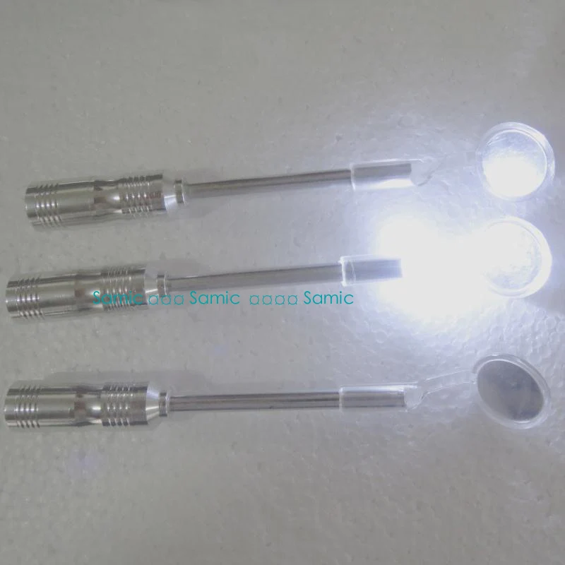 Stainless Steel Стоматологический стоматологический зеркальный отражатель Odontoscope с светодиодный светильник для орального осмотра стоматологическое оборудование Стоматологические инструменты Стоматологический материал - Цвет: Stainless Steel