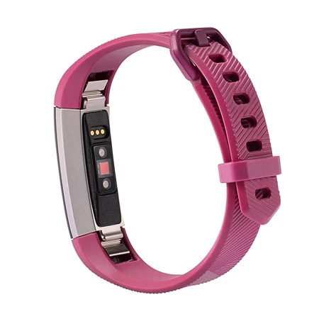 Фиолетовый Высококачественный мягкий силиконовый ремешок для Fitbit Alta HR, ремешок на запястье, большой маленький браслет, ремешок для часов, умный Браслет Correa - Цвет: Фиолетовый