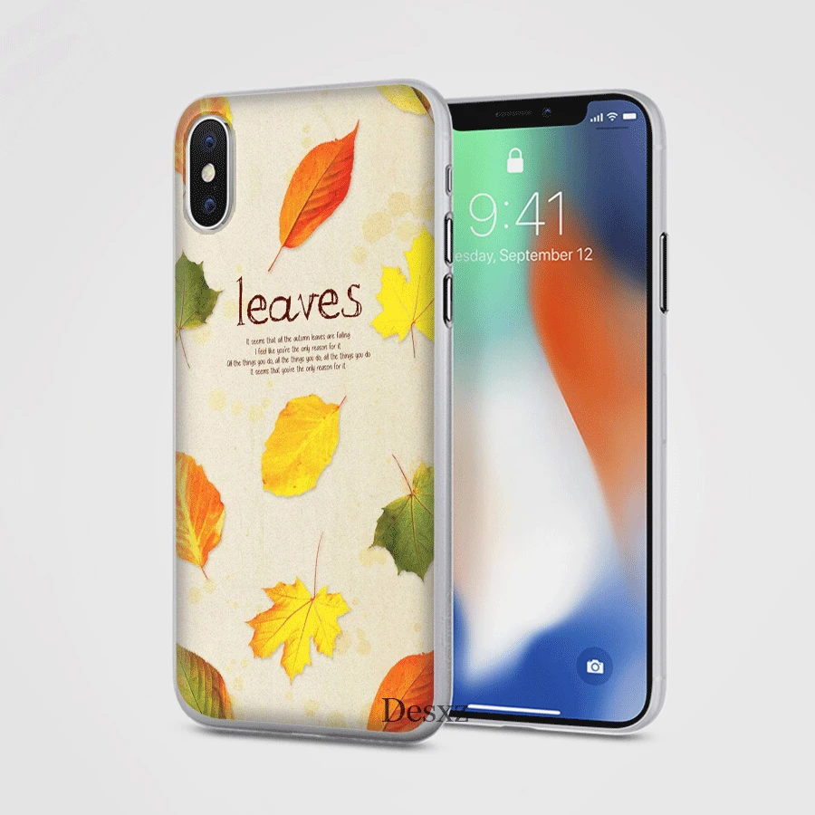 Чехол для телефона ярких цветов с изображением листьев чехол iPhone 5 5S SE 6 6s 7 8 Plus X XS XR