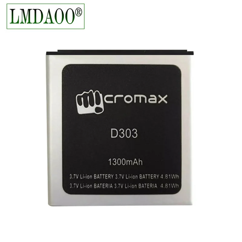 1 шт. высокое качество D303 D 303 1300mAh литий-ионный аккумулятор для Micromax D303 батареи мобильного телефона+ код отслеживания
