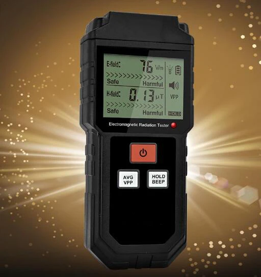 

Sound and Light Alarm DMM LCD Electromagnetic Radiation Detector Tester Radiation Electric Field Magnetic Field Dosimeter Tester