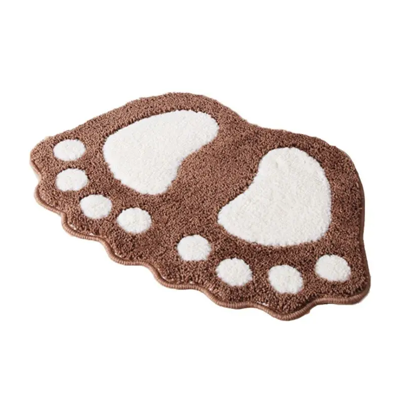 40x60CM Creative Foot Print Bath Mats Anti-Slip Water Absorption Bathroom Shower Rug Microfiber Carpet Doormat | Дом и сад