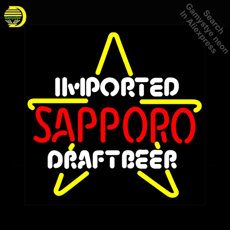 Импортная пивная неоновая вывеска Sappor профессиональная неосветильник