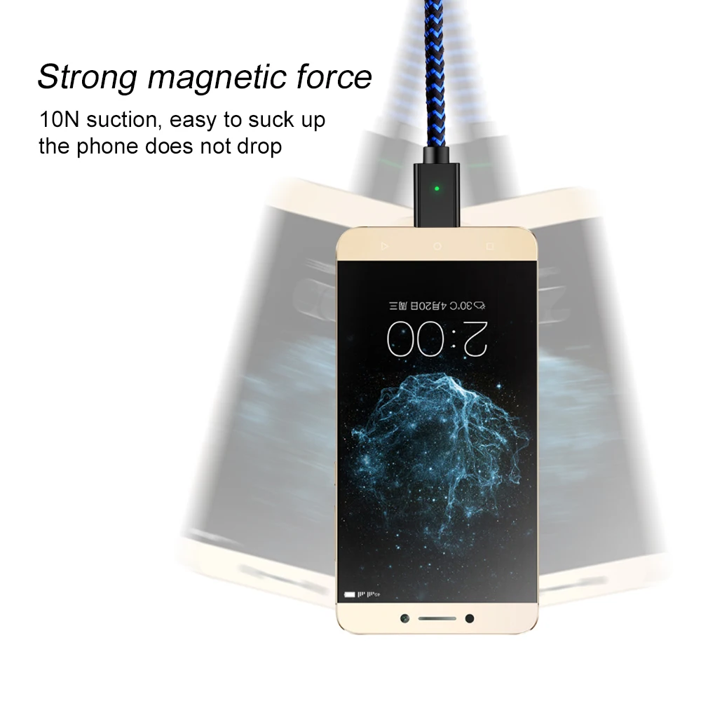 Магнитный usb кабель OLAF Type C для Samsung Galaxy S9 S8 быстрой зарядки и передачи данных Huawei