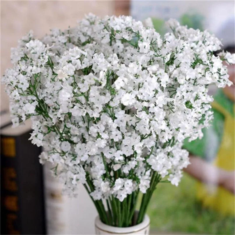 Искусственные цветы @ Gypsophila цветок искусственный шелк Свадебная вечеринка букет