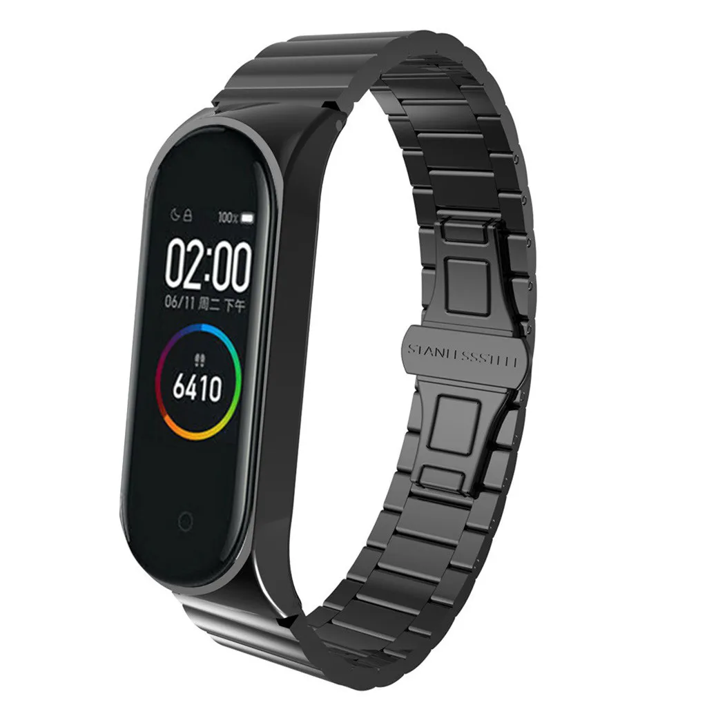 Новейший браслет из нержавеющей стали ремешок для часов XiaoMi Mi Band