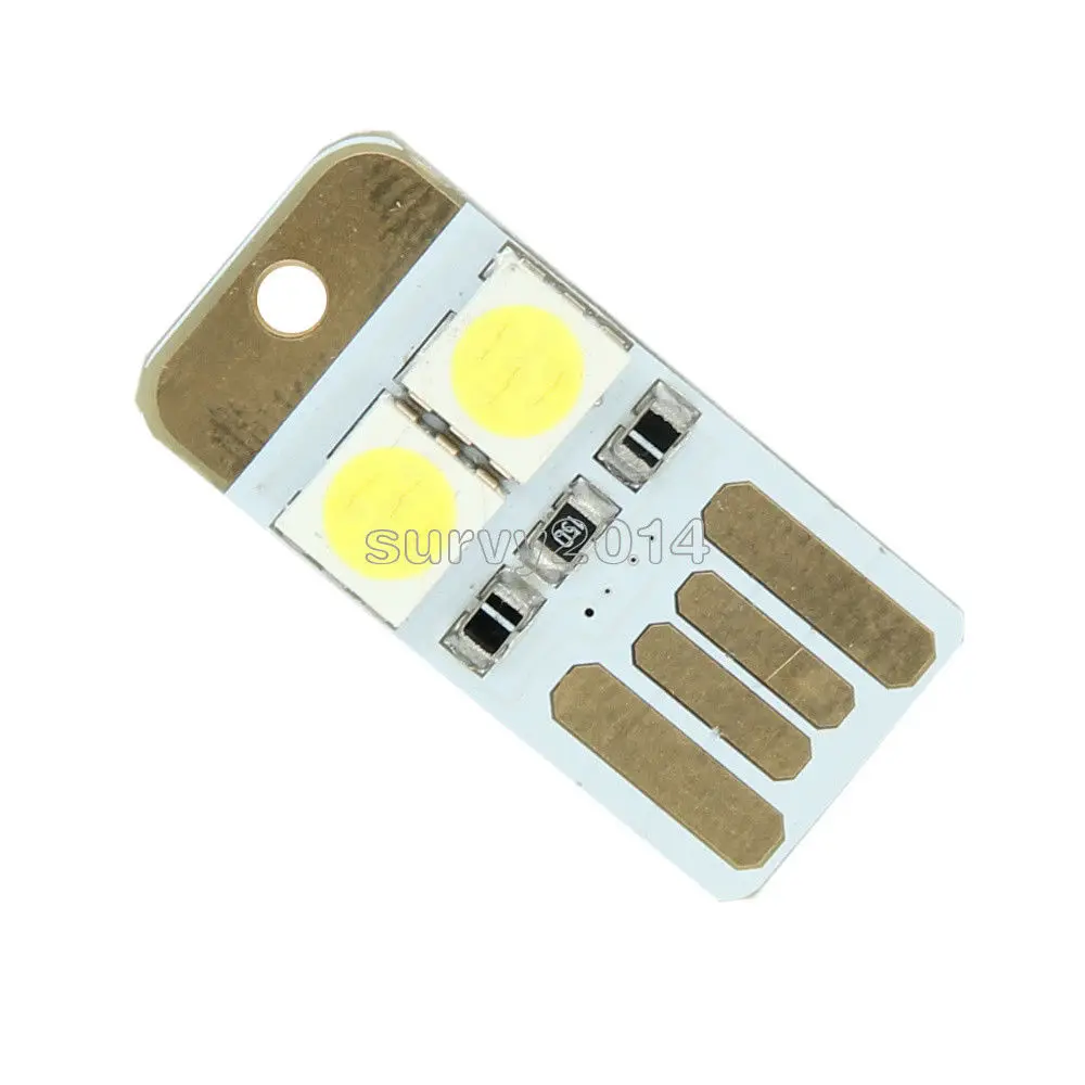 5PCS Super Mini USB LED Night Light White Model Double Sided Pluggable Power Supply Lamp Bulb Led Keychain Portable New | Электроника