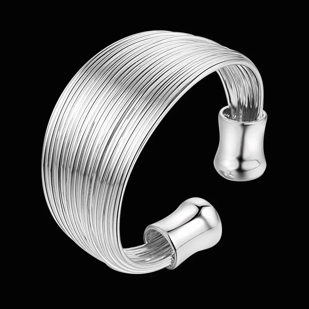 Женское кольцо с посеребренным покрытием регулируемое из серебра 925 пробы RXCMWVGC