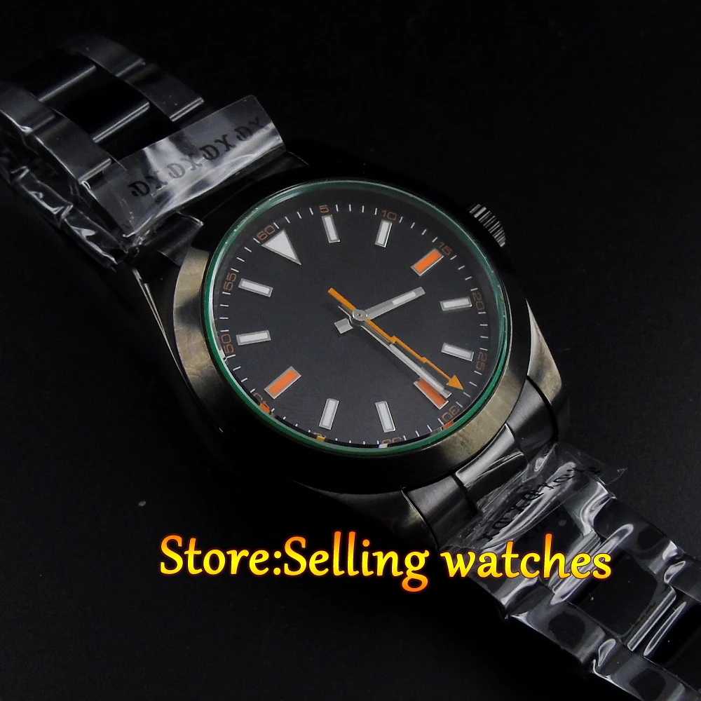 Мужские автоматические часы MIYOTA с черным циферблатом 40 мм|watch automatic men|watch menwatch men |
