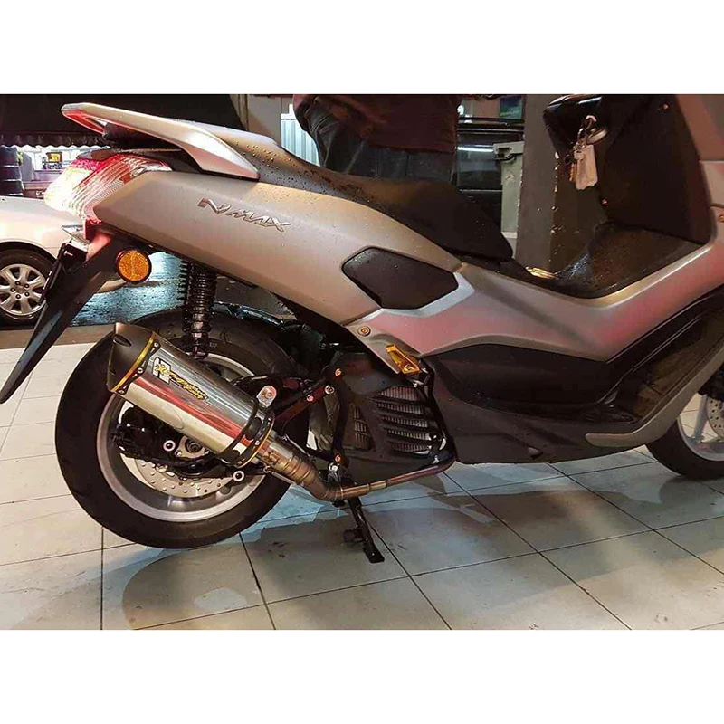 Мотоцикл для Yamaha NMAX155 NMAX 125- выхлопная труба скутер передняя нержавеющая сталь Средняя