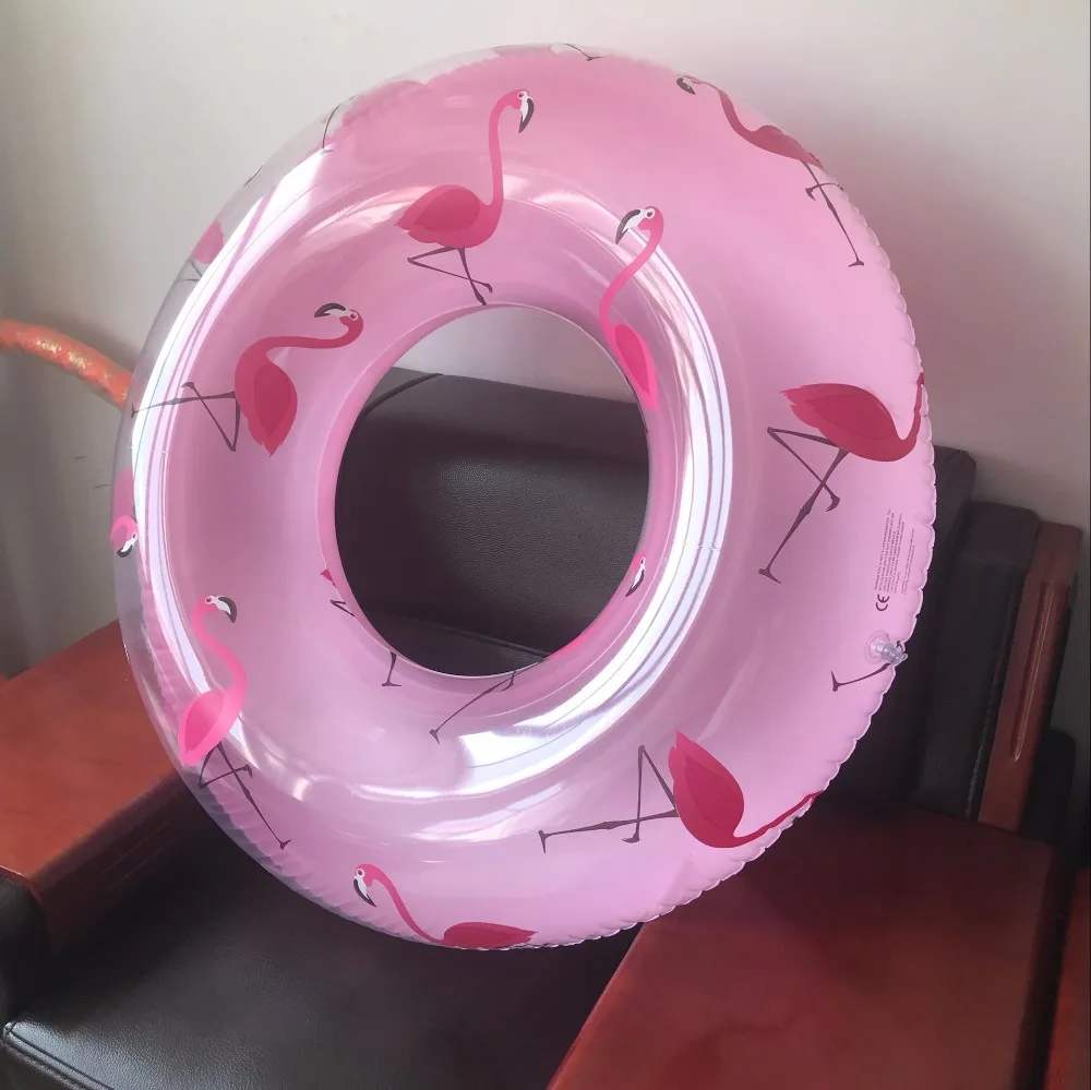 Надувные кольца для плавания с принтом фламинго прозрачные розовые надувные