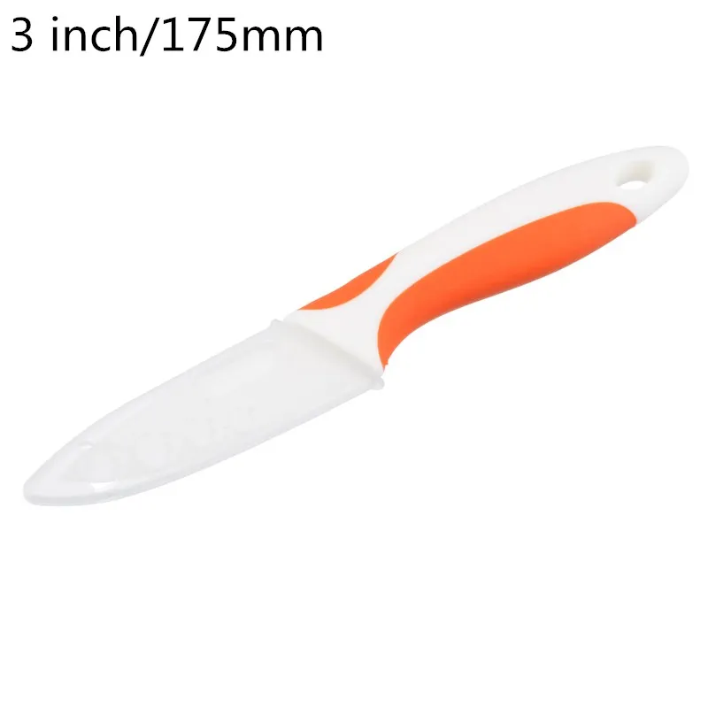 3 inch orange Urijk 3/4/5 дюймов Керамика Кухня ножи белый Многоцветный ручка для очистки овощей Пособия по кулинарии инструменты Керамика Ножи высокое качество - Цвет: 3 inch orange