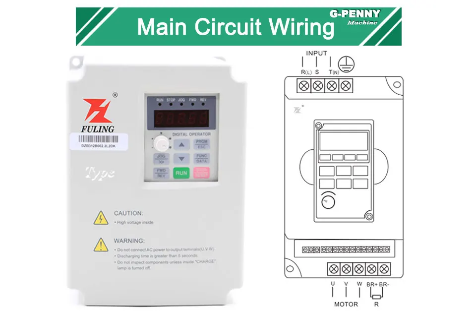 2.2kw VFD драйвер переменной частоты VFD инвертор 1HP/3HP вход 3HP выход ЧПУ шпиндель мотор драйвер шпинделя управление скоростью двигателя