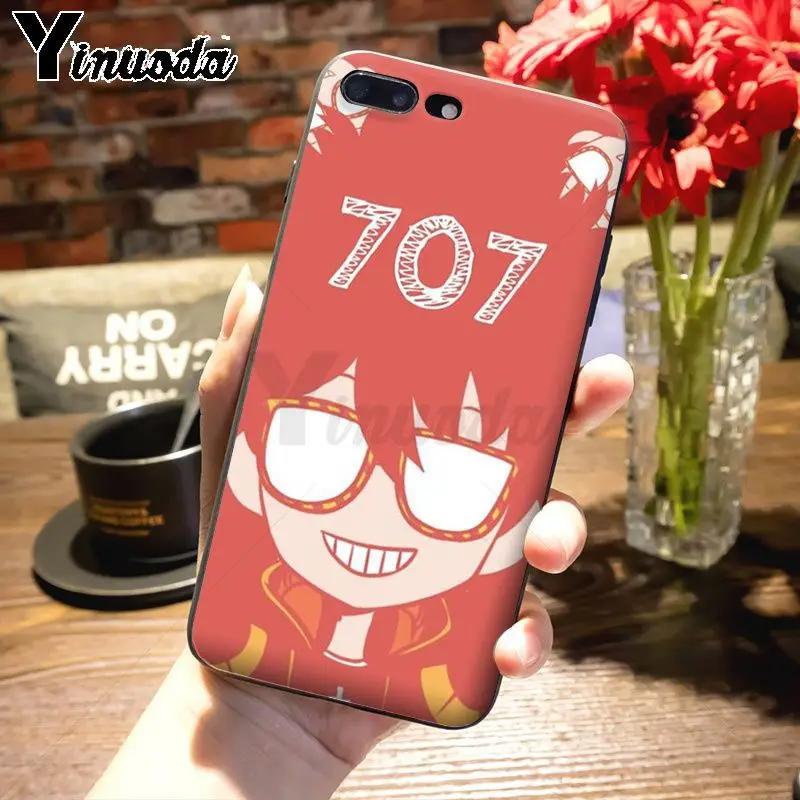 Yinuoda 707 Mystic Messenger Роскошный Гибридный чехол для телефона Apple iPhone 8 7 6 6S Plus X 5S 11pro SE 12pro