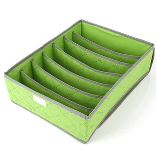 7 grids green Нетканое нижнее бельё для девочек носки для девочек бюстгальтер складная коробка для хранения Организатор ящик с крышкой 7/16/24 лезвия могут быть использованы для шкаф для одежды шкаф для хранения Организатор - Цвет: 7 grids green