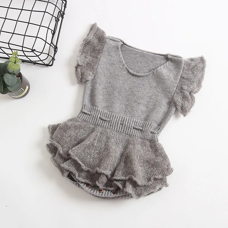 2018 детская одежда для малышей девочек Комбинезон с оборками Сладкая принцесса