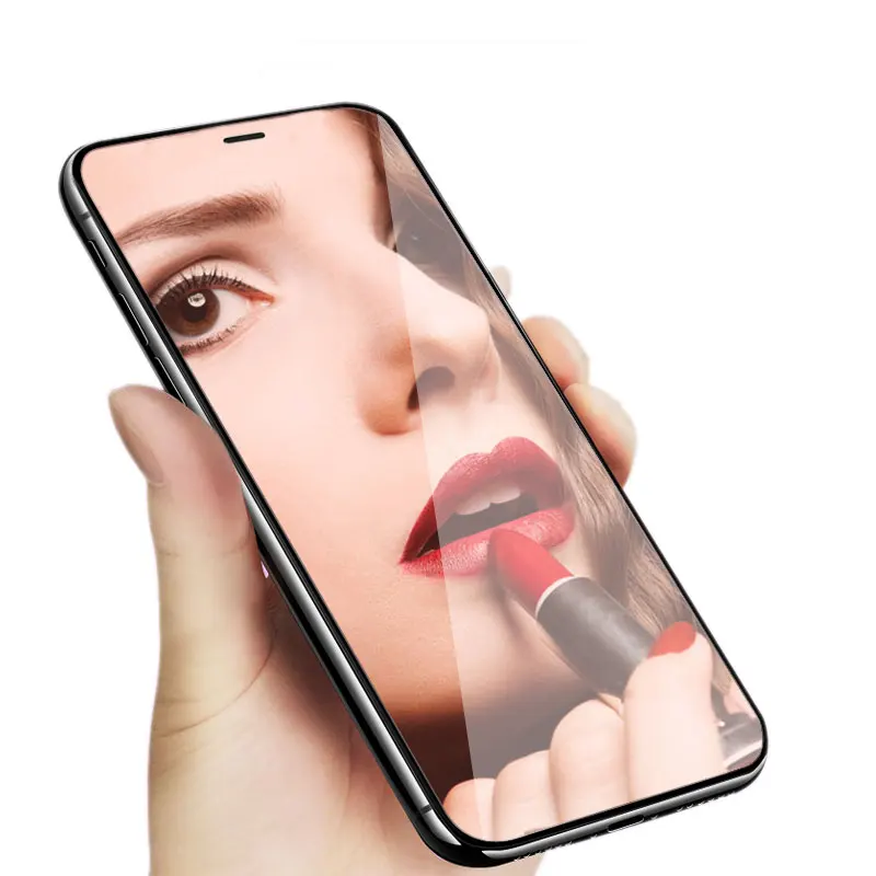 Цветное закаленное стекло для iPhone XS MAX XR X защитное зеркало для экрана Защитная пленка для iPhone 6S 6 7 8 Plus 5 5S SE