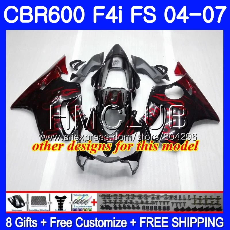 Корпус для HONDA CBR 600F4i CBR600 FS 600 F4i 04 05 06 07 62HM. 0 CBR600F4i 2004 2005 2006 2007 обтекатель глянцевый