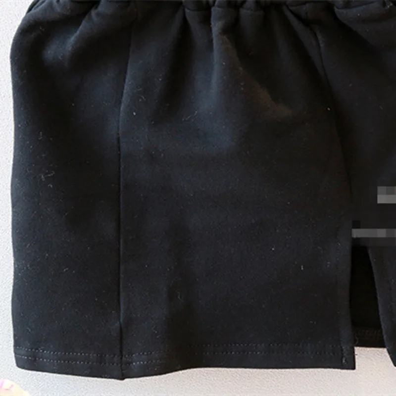 Платья для маленьких девочек модное черное платье с полосками имитацией двух