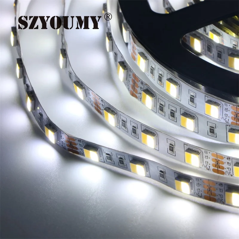 Светодиодная лента от szyoumy 5 м Катушка 12 В 5050 300 Led CCT цветовая температура